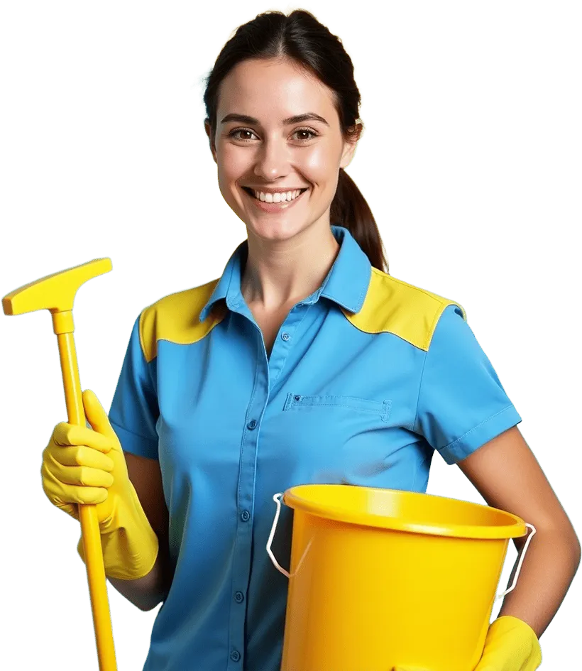 Professional cleaner from Top Mop Cleaning Services providing residential and commercial cleaning services in Dubai and across the UAE.