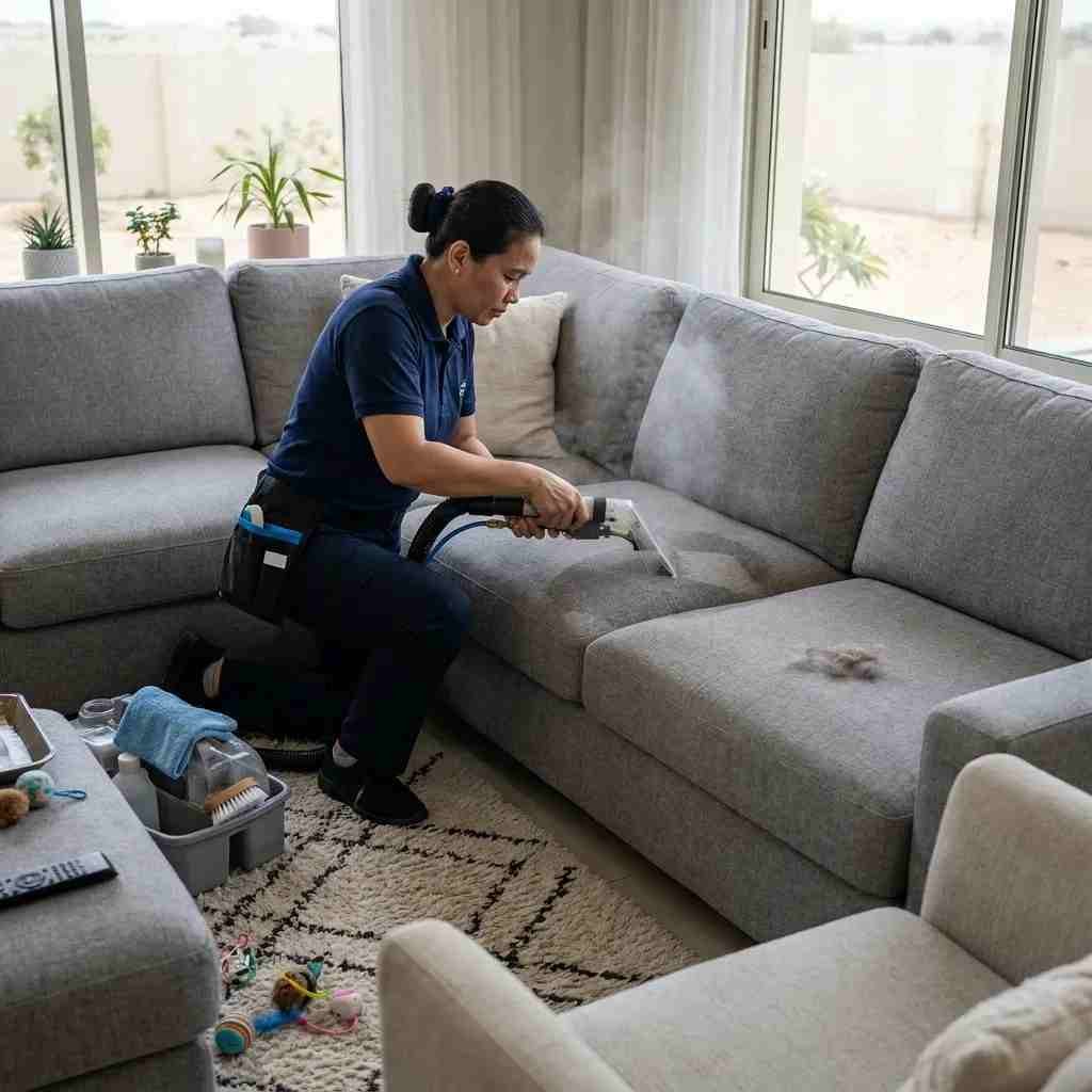 Professional sofa and upholstery cleaning service in Fujairah