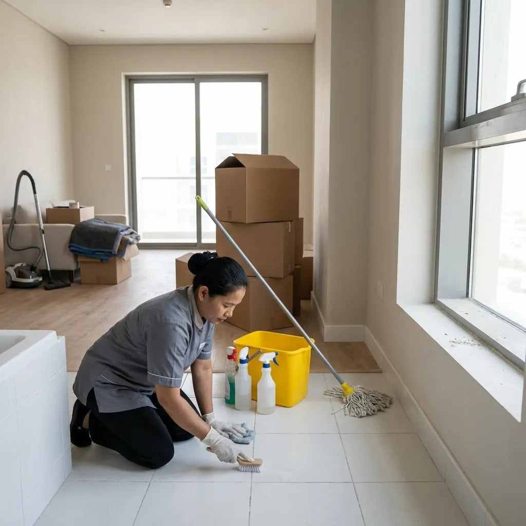 Professional deep cleaning service for a Fujairah apartment before moving