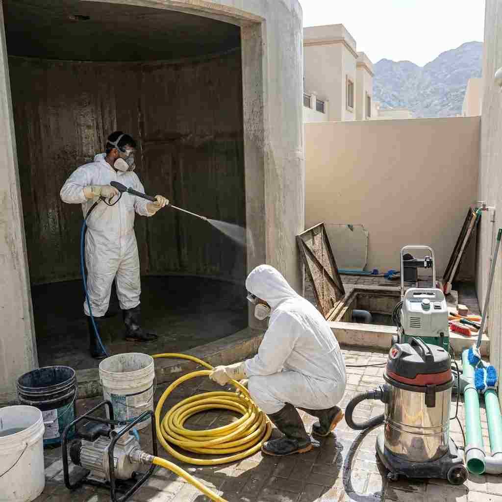 Professional water tank and sanitation cleaning service in Fujairah