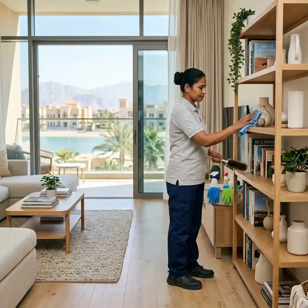 Professional cleaning company in Ras Al Khaimah providing residential and commercial cleaning services for villas, apartments, and offices.