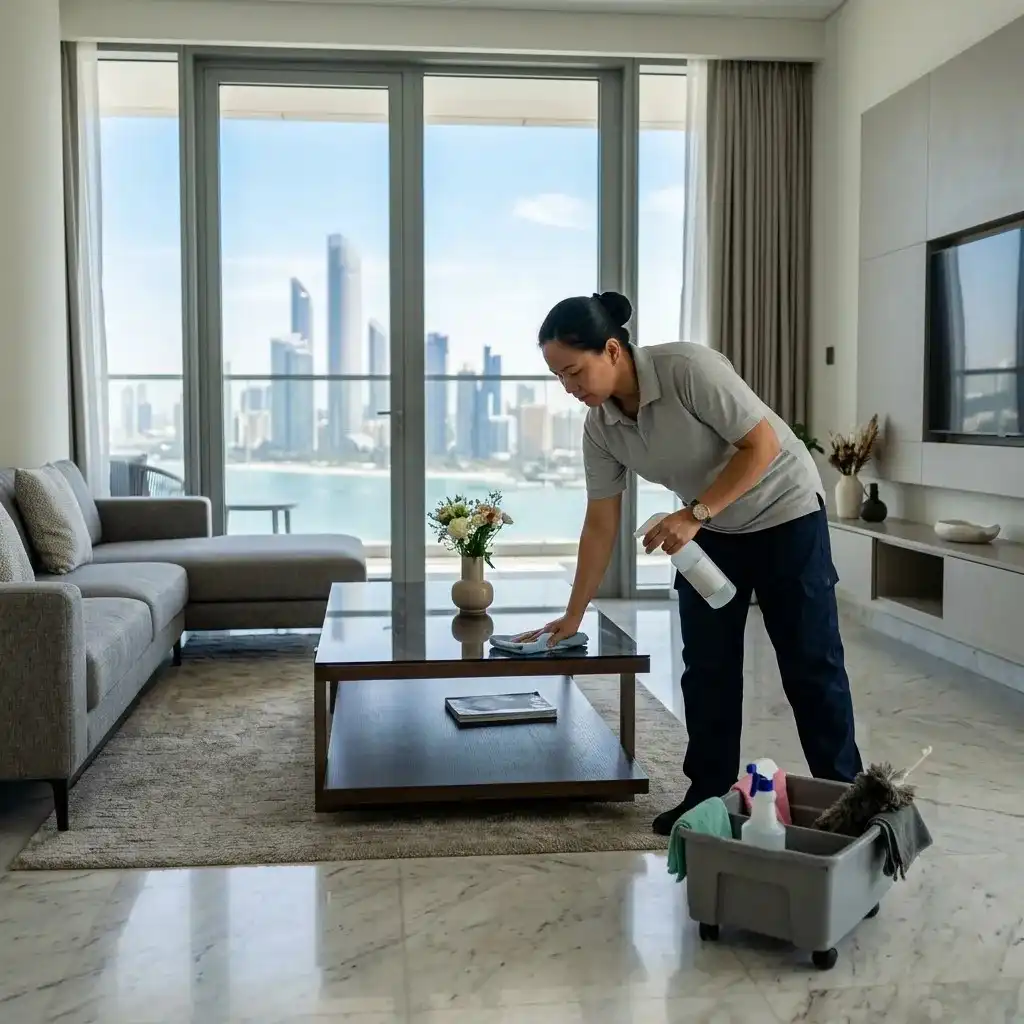 Professional cleaning services in Abu Dhabi apartment