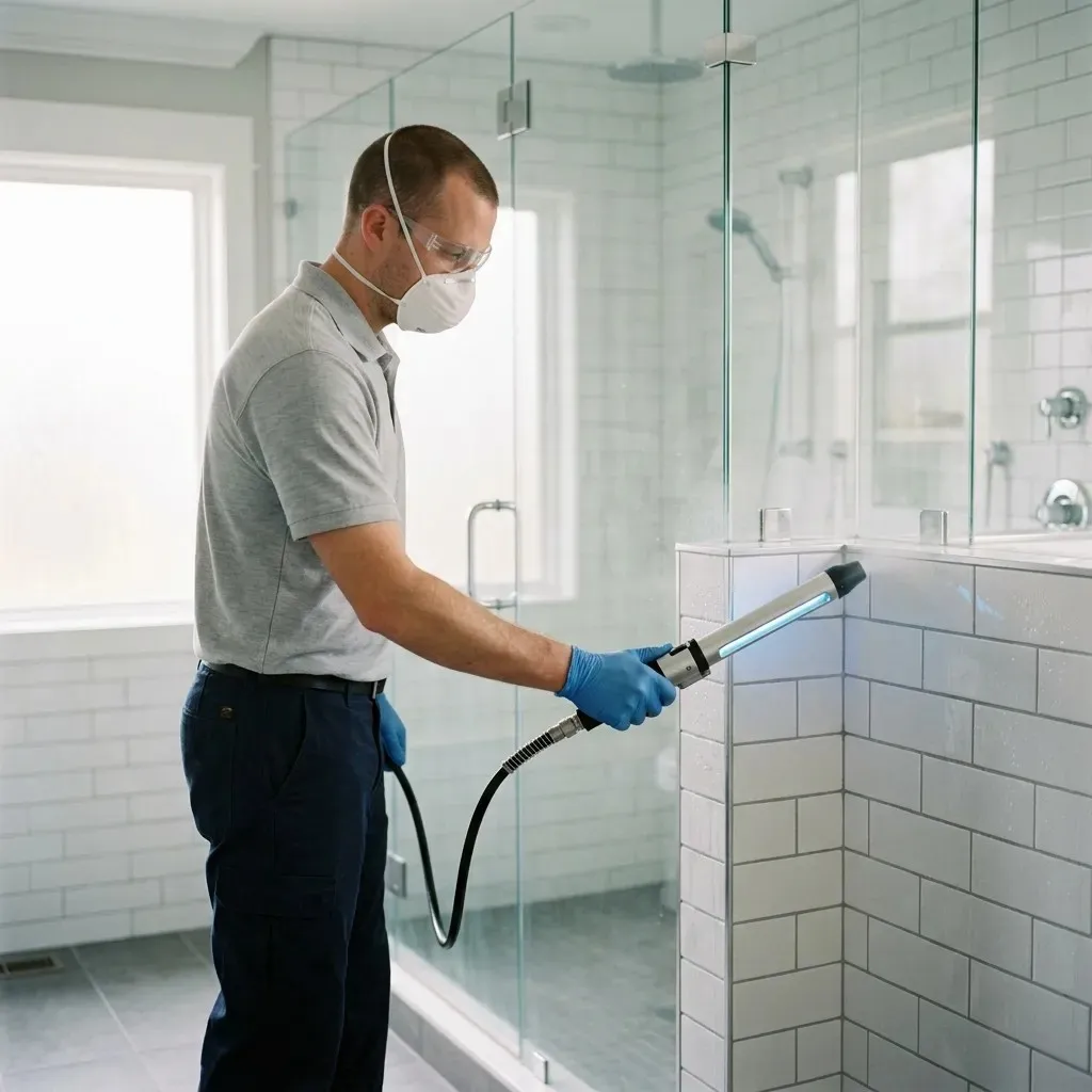 Professional humidity and mold management cleaning service in Abu Dhabi bathroom