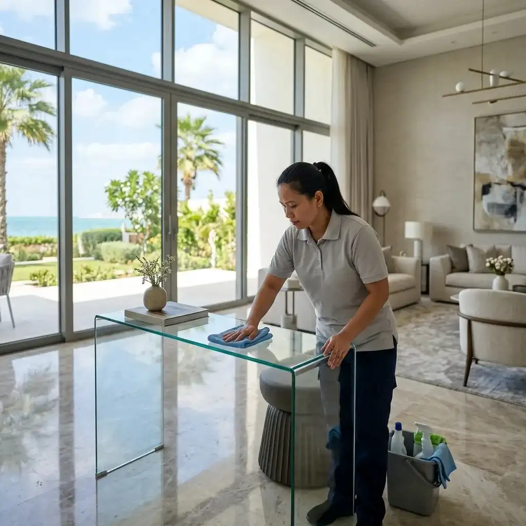 Villa deep cleaning service in Saadiyat Island Abu Dhabi for a 5-bedroom home